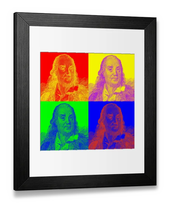 Framed Print : Pop-Art style multiple image illustration derived from antique illustrations Framed Print : Pop-Art style multiple image illustration derived from antique illustrations