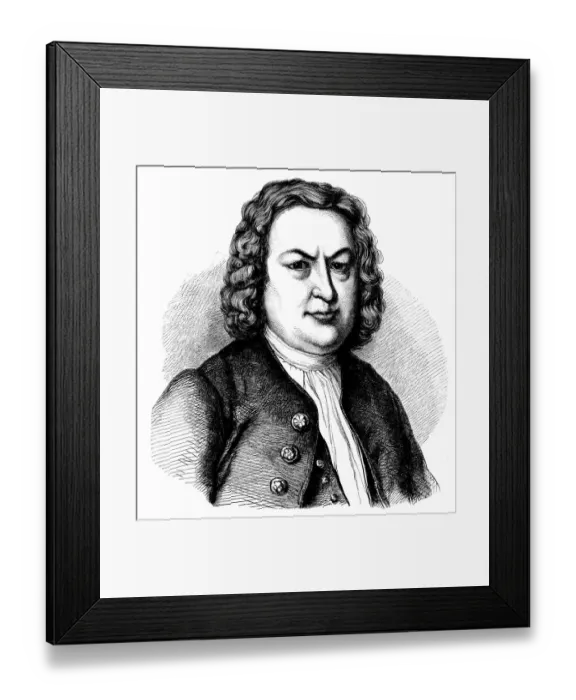 Framed Print : Antique illustration of Johann Sebastian Bach