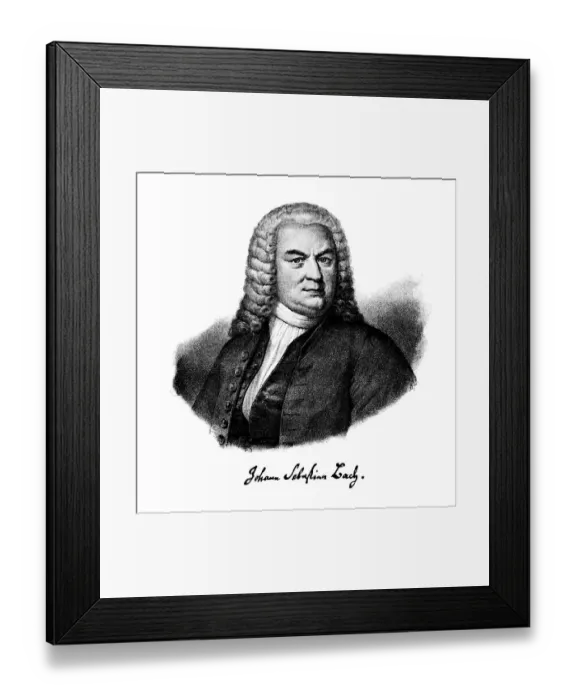 Framed Print : Portrait of Johann Sebastian Bach (31 March 1685 - 28 July 1750