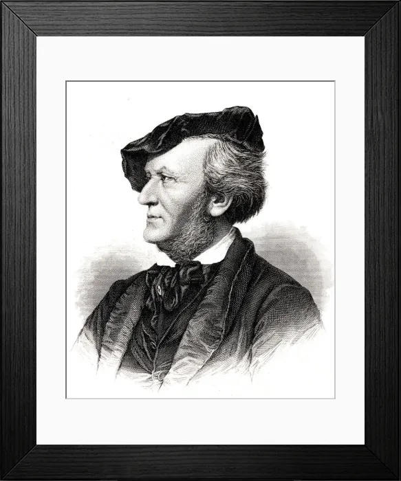 Framed Print : Richard Wagner, german composer