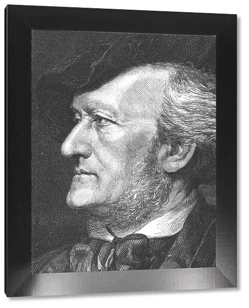 Engraving of composer Richard Wagner from 1875
