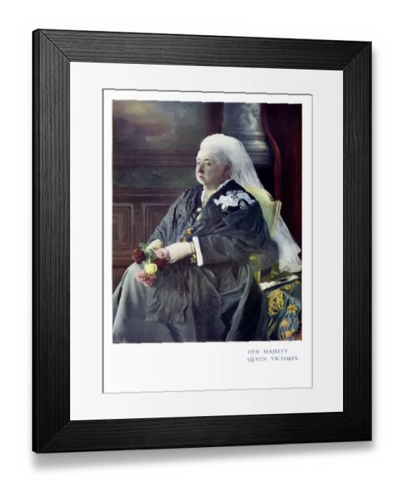 Framed Print : Antique color portrait of Queen Victoria Framed Print : Antique color portrait of Queen Victoria