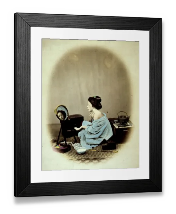 Framed Print : Japanese Grooming
