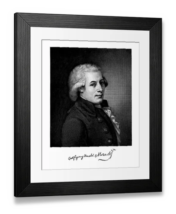 Framed Print : Portrait of Wolfgang Amadeus Mozart (27 January 1756 - 5 December 1791 Framed Print : Portrait of Wolfgang Amadeus Mozart (27 January 1756 - 5 December 1791
