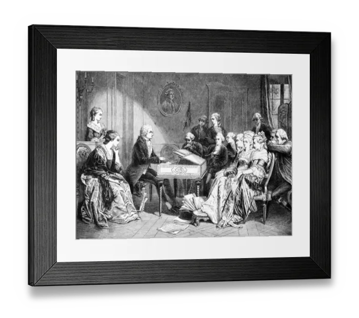 Framed Print : Mozart playing the first time Don Juan Framed Print : Mozart playing the first time Don Juan