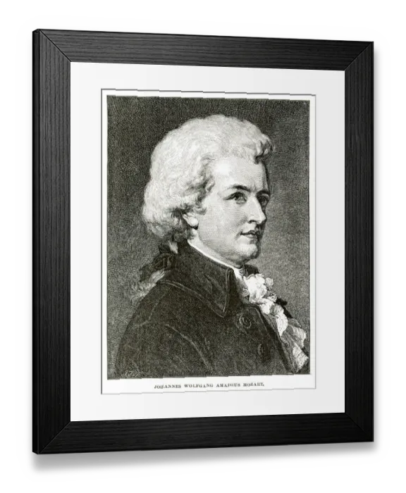 Framed Print : Wolfgang Amadeus Mozart engraving Framed Print : Wolfgang Amadeus Mozart engraving