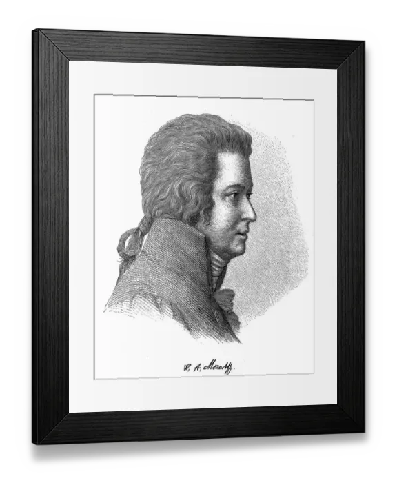 Framed Print : Portrait of Wolfgang Amadeus Mozart, 1770 Framed Print : Portrait of Wolfgang Amadeus Mozart, 1770
