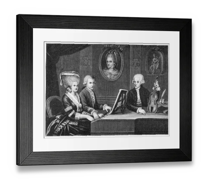 Framed Print : Wolfgang Amadeus Mozart portrait as 25 year old man with family Framed Print : Wolfgang Amadeus Mozart portrait as 25 year old man with family
