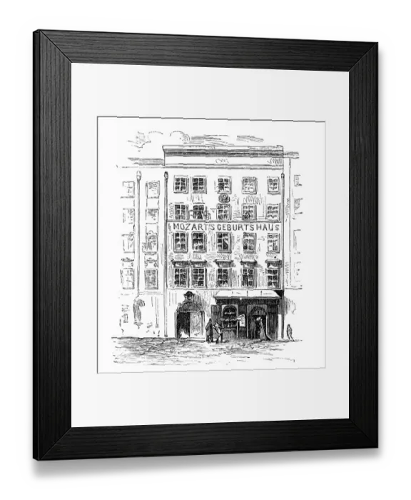Framed Print : Birthplace of Wolfgang Amadeus Mozart