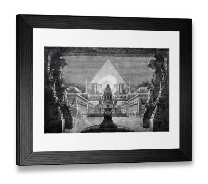 Framed Print : Decoration by Schinkel for the final scene of Mozarts Magic Flute Framed Print : Decoration by Schinkel for the final scene of Mozarts Magic Flute
