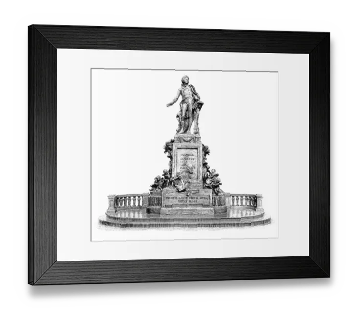 Framed Print : The Mozart Monument in Vienna Framed Print : The Mozart Monument in Vienna