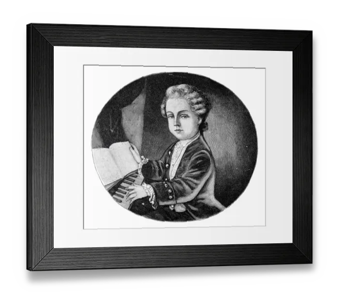 Framed Print : Wolfgang Amadeus Mozart, at the time of his first appearances Framed Print : Wolfgang Amadeus Mozart, at the time of his first appearances