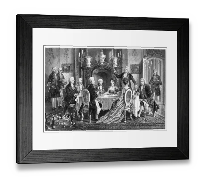 Framed Print : Mozart at the house of Schikaneder with Haydn 1880 Framed Print : Mozart at the house of Schikaneder with Haydn 1880