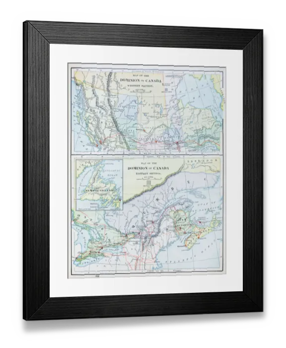 Framed Print : Antique map: Canada Framed Print : Antique map: Canada