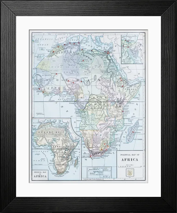 Framed Print : Antique map: Africa Framed Print : Antique map: Africa