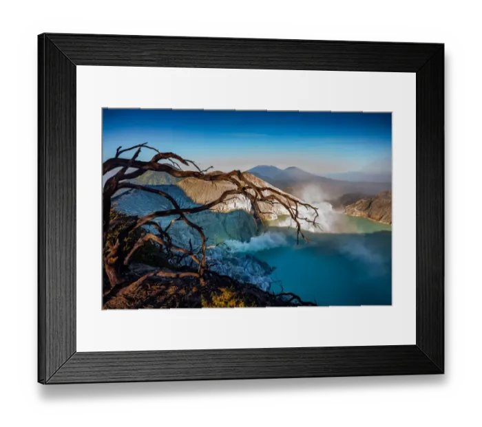 Framed Print : Kawah Ijen Volcano blue fire, Indonesia Framed Print : Kawah Ijen Volcano blue fire, Indonesia