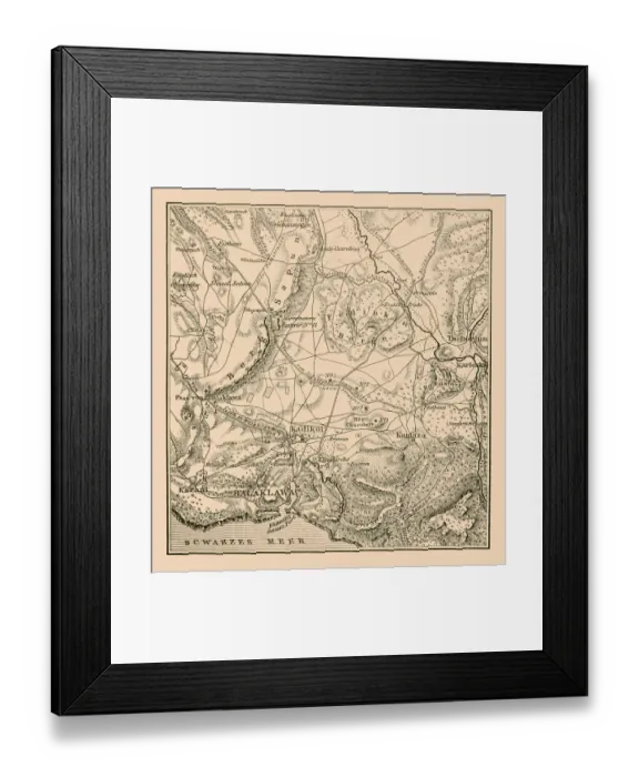 Framed Print : Map of the Battlefield of Balaclava Framed Print : Map of the Battlefield of Balaclava