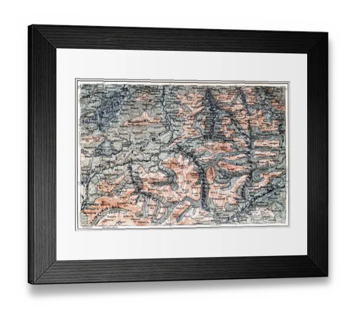 Framed Print : Glaciation of the Tegernsee area during the ice age Framed Print : Glaciation of the Tegernsee area during the ice age
