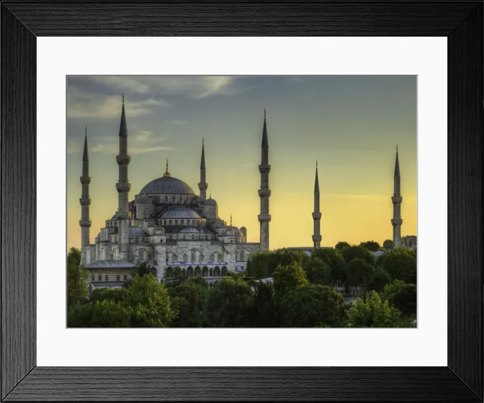 Framed Print : Sultan Ahmed Mosque at sunset Framed Print : Sultan Ahmed Mosque at sunset