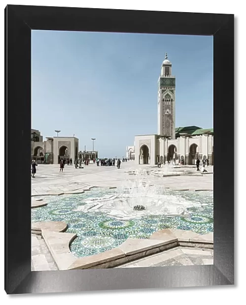 Fountain, Hassan II Mosque, Grande Mosquee Hassan II, Moorish architecture