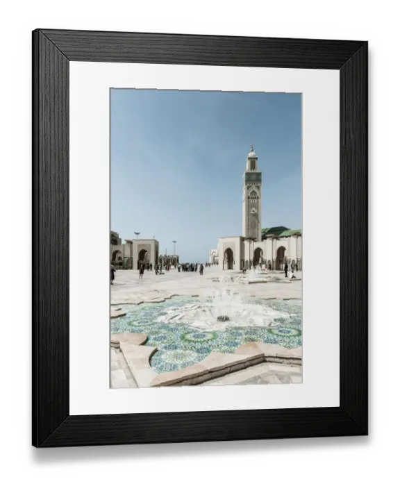 Framed Print : Fountain, Hassan II Mosque, Grande Mosquee Hassan II, Moorish architecture Framed Print : Fountain, Hassan II Mosque, Grande Mosquee Hassan II, Moorish architecture
