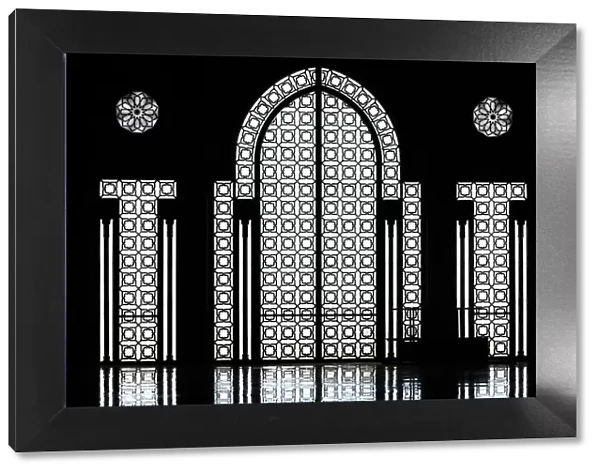 Gate silhouettes at Hassan II Mosque in Casablanca