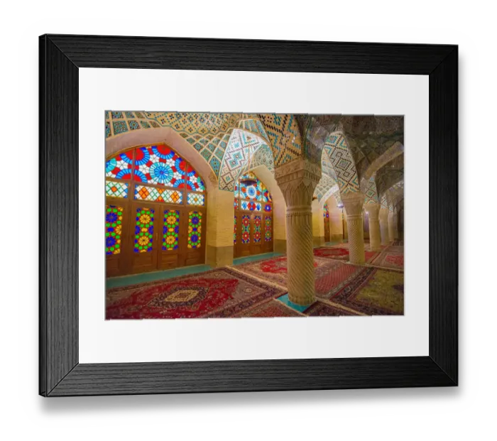 Framed Print : Nasir al-Mulk Mosque, Shiraz, Iran Framed Print : Nasir al-Mulk Mosque, Shiraz, Iran