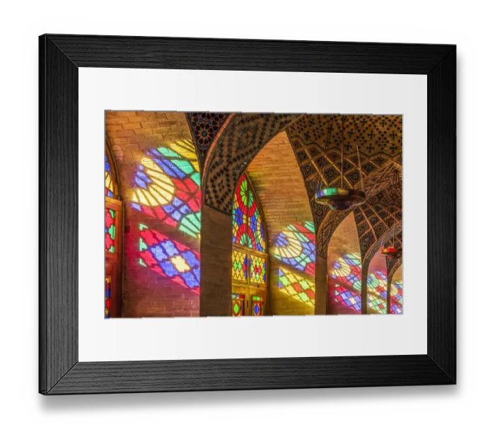 Framed Print : Nasir Al-Mulk Mosque, Shiraz, Iran