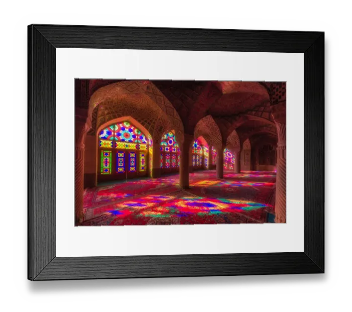Framed Print : Nasir Al-Mulk Mosque (Pink Mosque), Shiraz, Iran Framed Print : Nasir Al-Mulk Mosque (Pink Mosque), Shiraz, Iran
