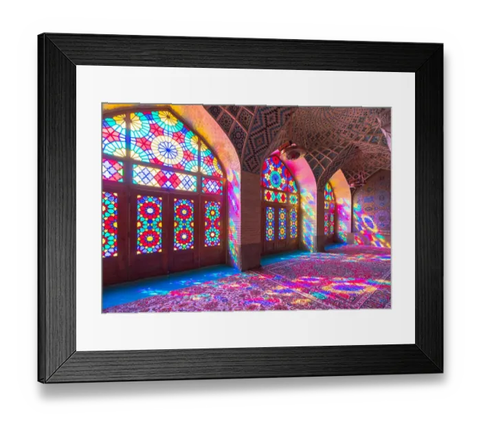 Framed Print : Nasir al-Mulk Mosque in Shiraz, Iran Framed Print : Nasir al-Mulk Mosque in Shiraz, Iran