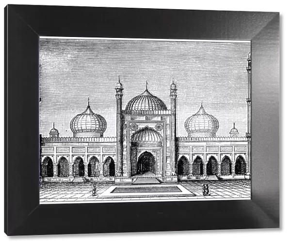 Antique illustration: Jama Masjid, Delhi