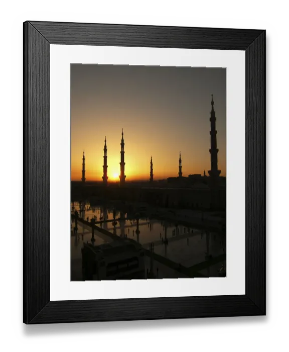 Framed Print : Sunrise at Nabawi Mosque Framed Print : Sunrise at Nabawi Mosque
