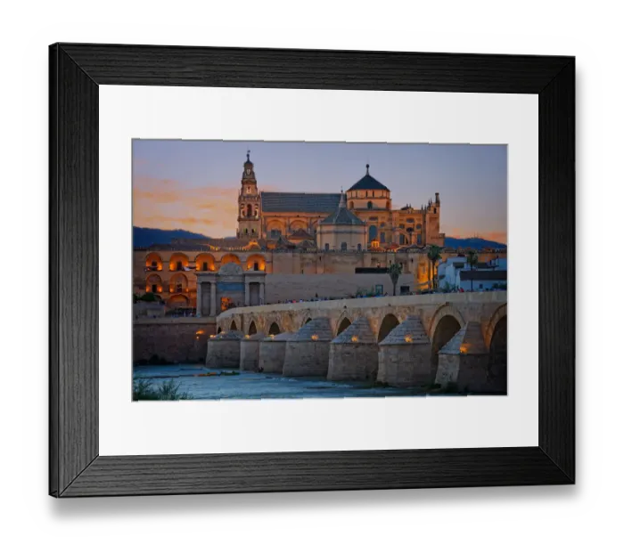 Framed Print : Twilight view of Great mosque of Cordob Framed Print : Twilight view of Great mosque of Cordob