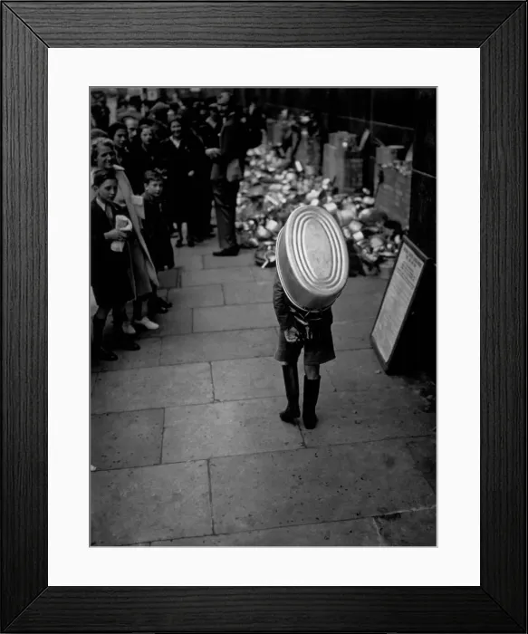 Framed Print : Bath Boy. A little boy carries a bath to the salvage dump in Chelsea, London Framed Print : Bath Boy. A little boy carries a bath to the salvage dump in Chelsea, London