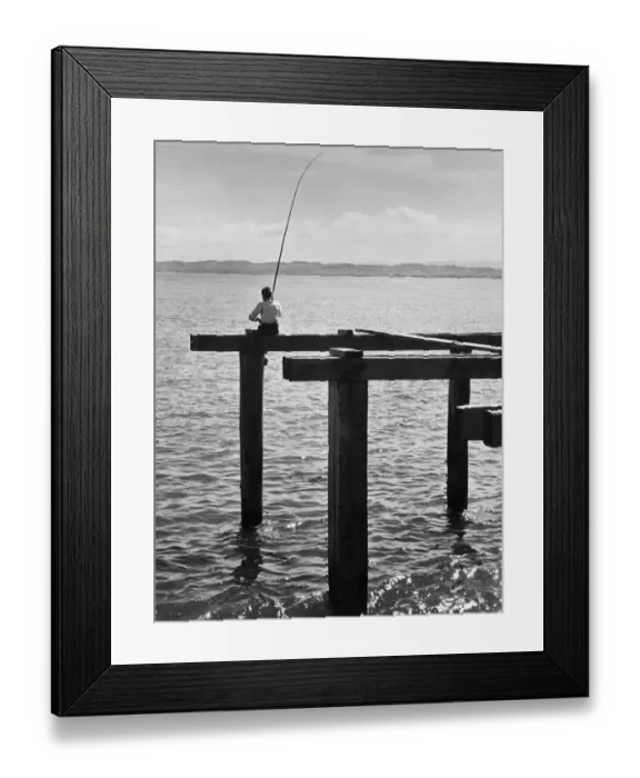 Framed Print : Fishing On Pier Framed Print : Fishing On Pier