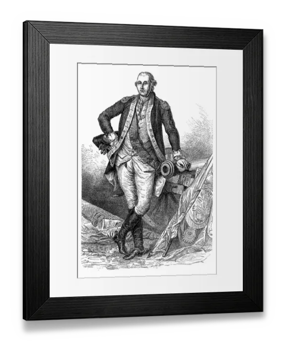 Framed Print : Portrait of George Washington, First US President Framed Print : Portrait of George Washington, First US President
