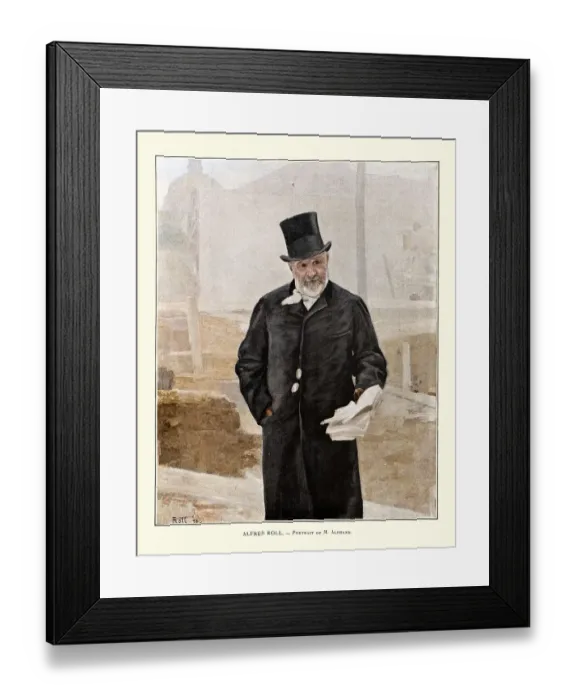 Framed Print : Portrait of Adolphe Alphand, after Alfred Philippe Roll, 19th Century Framed Print : Portrait of Adolphe Alphand, after Alfred Philippe Roll, 19th Century