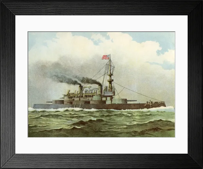Framed Print : USS Oregon Going To Cuba From 1899 Framed Print : USS Oregon Going To Cuba From 1899