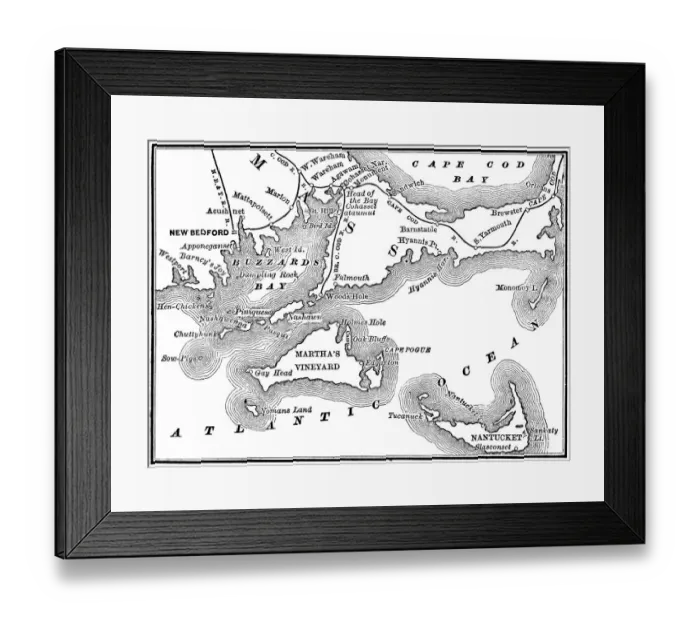 Framed Print : Buzzards Bay 1873 Framed Print : Buzzards Bay 1873