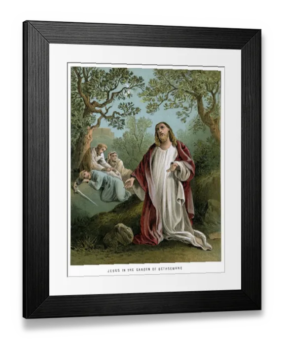 Framed Print : Jesus in the Garden of Gethsemane Framed Print : Jesus in the Garden of Gethsemane