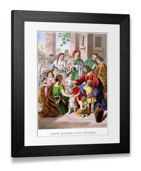 Framed Print : Jesus Christ blessing the Little Children Framed Print : Jesus Christ blessing the Little Children