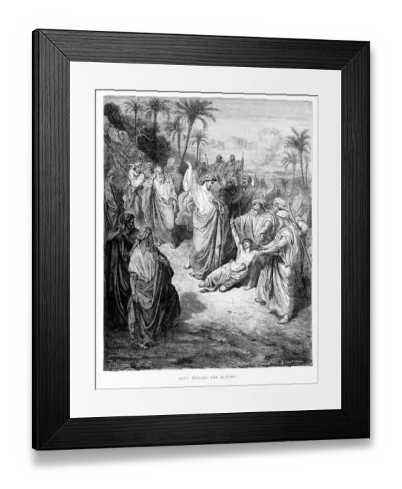 Framed Print : Jesus Healing the Lunatic Framed Print : Jesus Healing the Lunatic