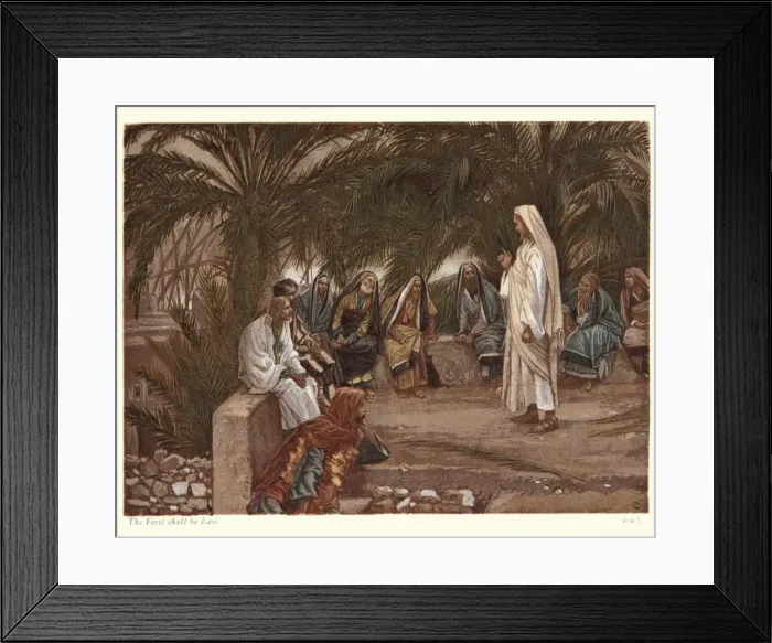 Framed Print : Jesus preaching, The First shall be last Framed Print : Jesus preaching, The First shall be last