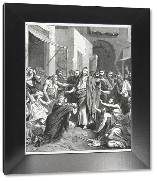 Jesus heals the sick (Mark 6, 56), published in 1886