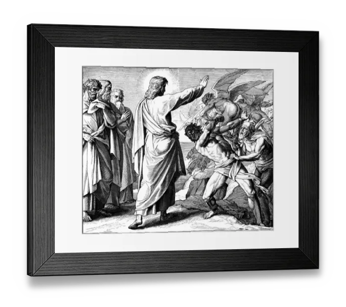 Framed Print : Jesus Drives Out a Demon Framed Print : Jesus Drives Out a Demon