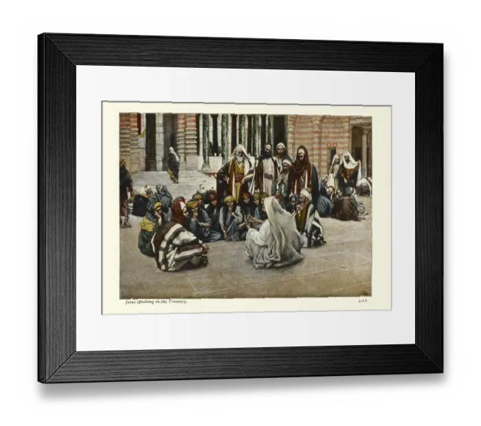 Framed Print : Jesus speaking in the treasury Framed Print : Jesus speaking in the treasury