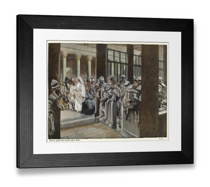 Framed Print : But No Man Laid Hands Upon Him, Jesus Christ Framed Print : But No Man Laid Hands Upon Him, Jesus Christ