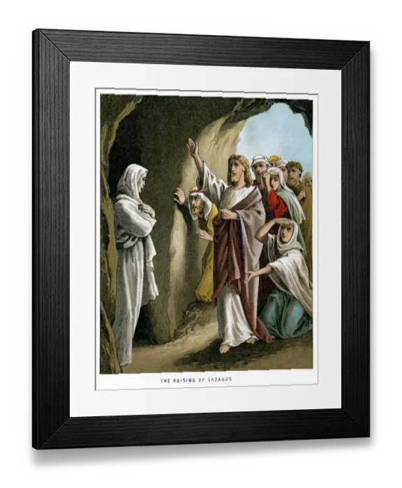 Framed Print : Jesus and the Raising of Lazarus Framed Print : Jesus and the Raising of Lazarus