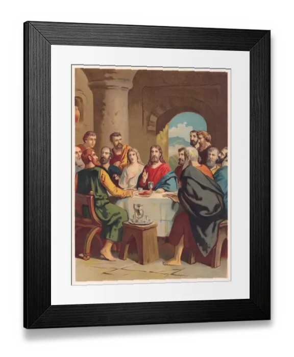 Framed Print : The Last Supper, chromolithograph, published in 1886 Framed Print : The Last Supper, chromolithograph, published in 1886