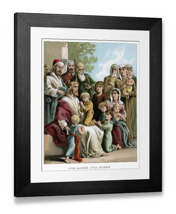 Framed Print : Jesus blessing the Little Children Framed Print : Jesus blessing the Little Children